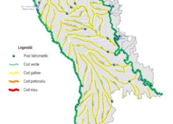 Cod galben de viituri și inundații în Moldova: risc crescut până pe 28 mai