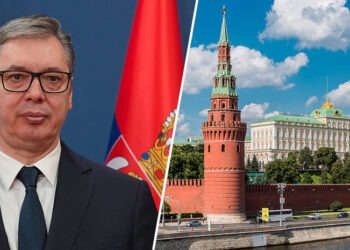 Президент Сербии Вучич записал обращение на Красной площади