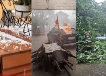 Проливной дождь с градом вызвал хаос в Румынии