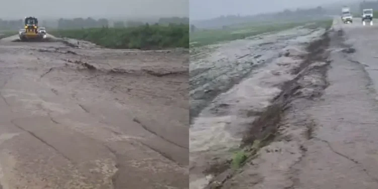 Un drum național din țară a fost inundat din cauza ploilor abundente. Șoferi, fiți prudenți