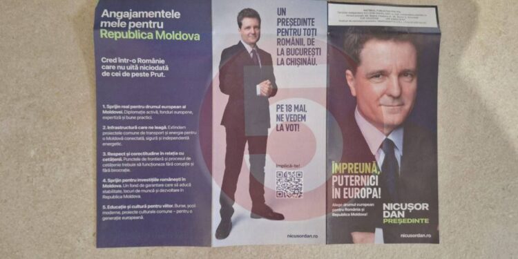 Distribuirea de pliante în sprijinul lui Nicușor Dan în Moldova: Nimeni nu știe nimic despre sursele și legalitatea campaniei |VIDEO