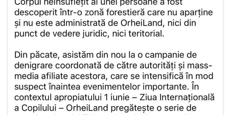 OrheiLand dezminte informațiile false: parcul nu are legătură cu tragicul incident relatat în presă