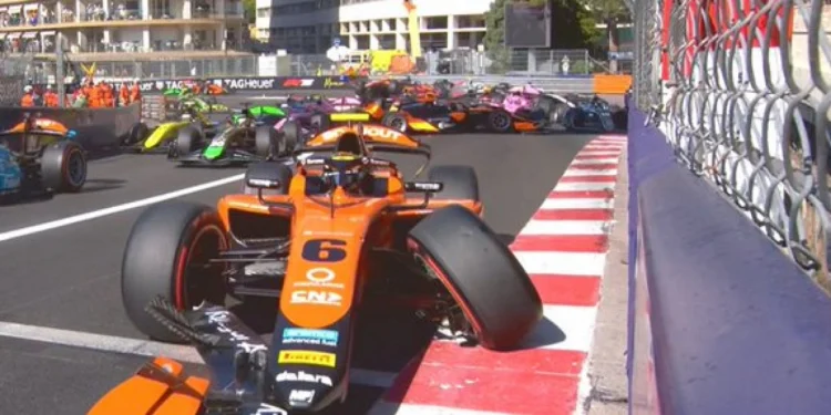 На гонке Гран-при Монако «Формулы-2» произошла массовая авария