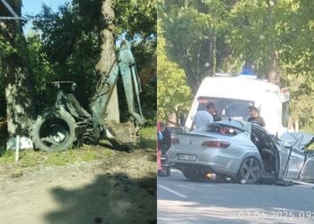 Серьезная авария с трактором в Купчинь