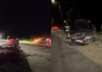 Цепная авария с участием трёх автомобилей в Яловенах