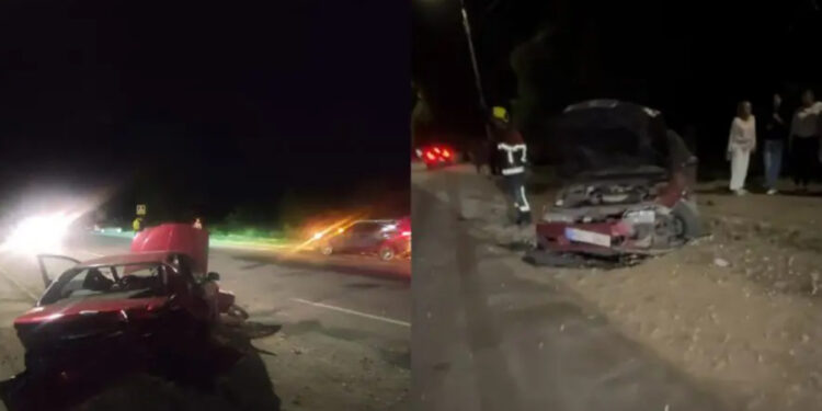 Цепная авария с участием трёх автомобилей в Яловенах