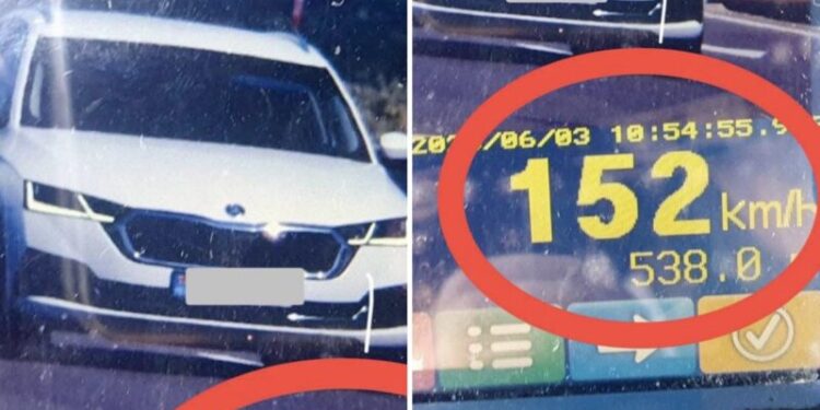 В Кишиневе полицейские остановили автомобиль, который двигался со скоростью 152 км/ч