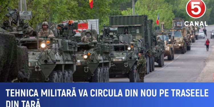 Ministerul Apărării anunță circulația tehnicii militare pe traseele din țară
