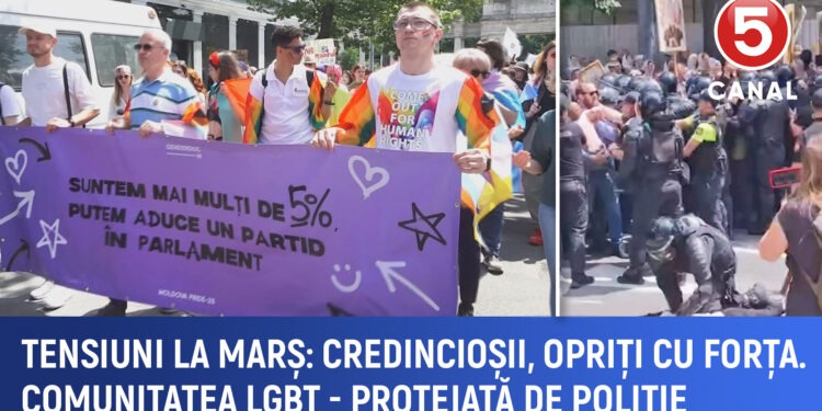 Moldova Pride 2025 a avut loc fără autorizație, dar însoțit și protejat de poliție