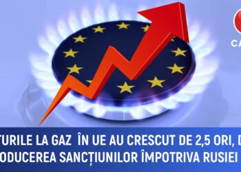 Prețurile la gaz în UE s-au scumpit cu 2,5  după sancțiunile împotriva Rusiei