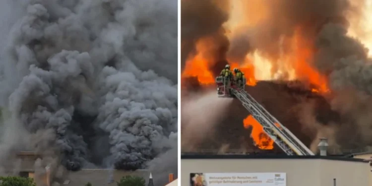 В немецком Дрездене произошел пожар в здании бывшей государственной оперетты