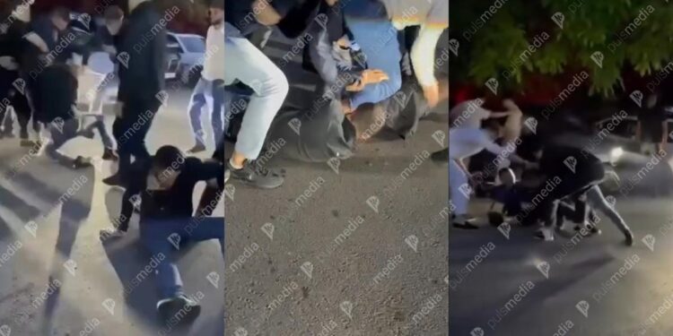 Scene șocante la Fanconi Riviera: Doi tineri agresați de un grup de indivizi