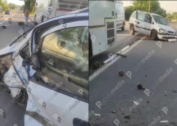 Accident grav la Orhei: Un autoturism s-a ciocnit cu un autocar plin cu pasageri