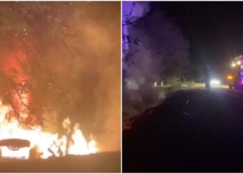 BMW X5 mistuit de flăcări la Tiraspol: Accident în timpul unei curse ilegale