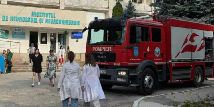 Пожар в Институте неврологии и нейрохирургии в Кишинёве