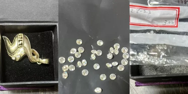 30 de diamante ascunse într-un colet din India, depistate la Chișinău