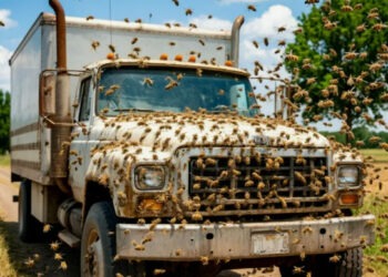 В США из перевернувшейся фуры вылетели 250 млн пчел