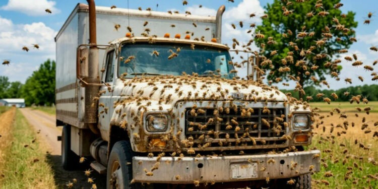 В США из перевернувшейся фуры вылетели 250 млн пчел
