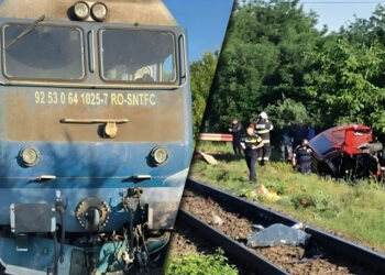 Tragedie pe calea ferată: Un mort și doi răniți după ce o mașină a fost lovită de tren în România