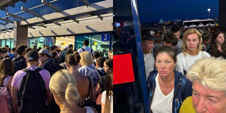 Невыносимые очереди в аэропорту Кишинёва. Люди часами стоят в толпе и без кондиционеров