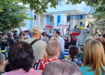 Протест в поддержку Евгении Гуцул: Никто не имеет права издеваться над женщиной с двумя маленькими детьми