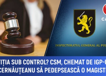 Justiția sub control CSM, chemat de IGP ul lui Cernăuțeanu să pedepsească o magistrată