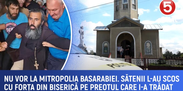 Nu vor la Metropolia Basarabiei. Sătenii l-au scos cu forța din biserică pe preotul care i-a trădat