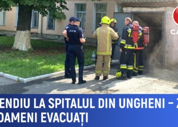 Incendiu la Spitalul din Ungheni: Zeci persoane au fost  evacuate