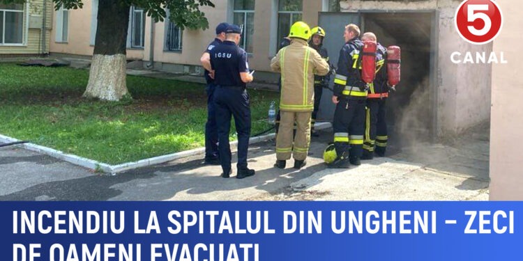 Incendiu la Spitalul din Ungheni: Zeci persoane au fost evacuate