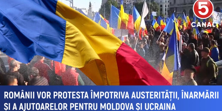 Românii pregătesc proteste împotriva austerității, înarmării și ajutoarelor pentru Moldova și Ucraina
