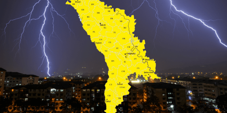 Снова ливни и грозы: в Молдове объявлен «жёлтый код» метеоопасности