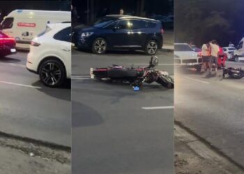 Ночная авария в столице с участием двух люксовых авто и мотоцикла