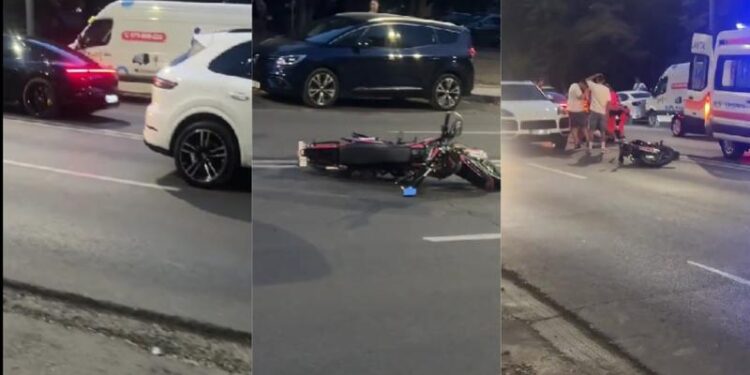 Ночная авария в столице с участием двух люксовых авто и мотоцикла