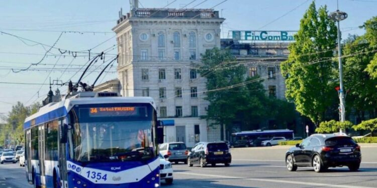 В центре Кишиневе ограничено движение