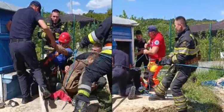 Спасательная операция в Оргееве. Сотрудники ГИЧС вытащили мужчину, упавшего в колодец
