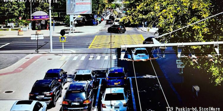 Новые разметки на загруженных перекрёстках Кишинёва для улучшения трафика