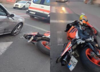 Мотоциклист и пассажирка пострадали в ДТП с Mercedes в Бельцах