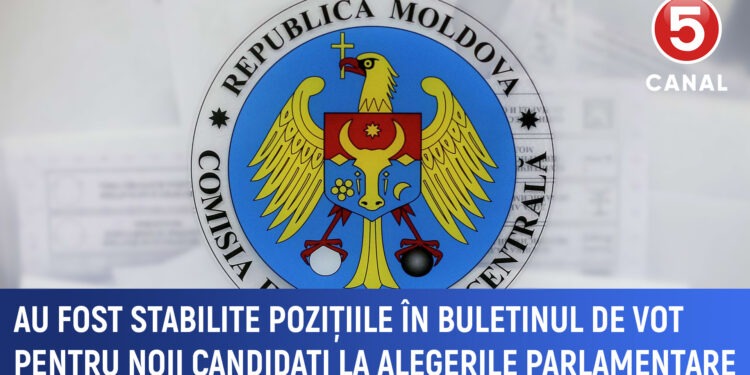 Au fost stabilite pozițiile în buletinul de vot pentru noii candidați la alegerile parlamentare