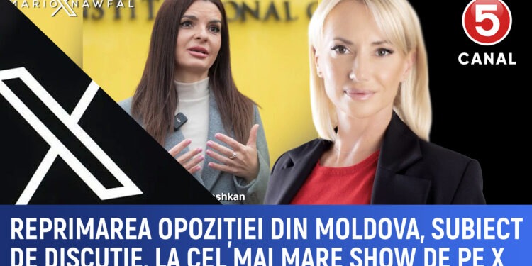 Reprimarea opoziției din Moldova, discutată în cel mai mare show de pe X