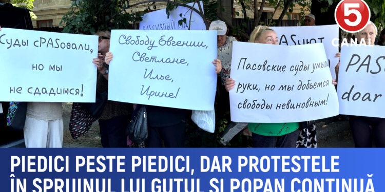 Pedici peste pedici, dar protestele în sprijinul lui Guțul și Popan continuă