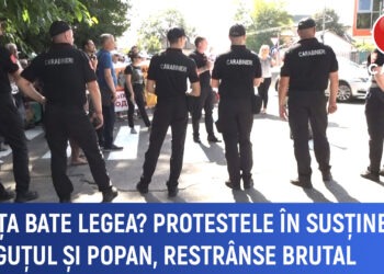 Forța bate legea. Protestele în susținerea lui Guțul și Popan, restrânse brutal