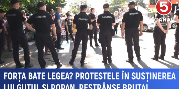 Forța bate legea. Protestele în susținerea lui Guțul și Popan, restrânse brutal