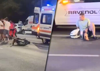 Accident grav în Chișinǎu: Un motociclist s-a izbit într-un Porsche