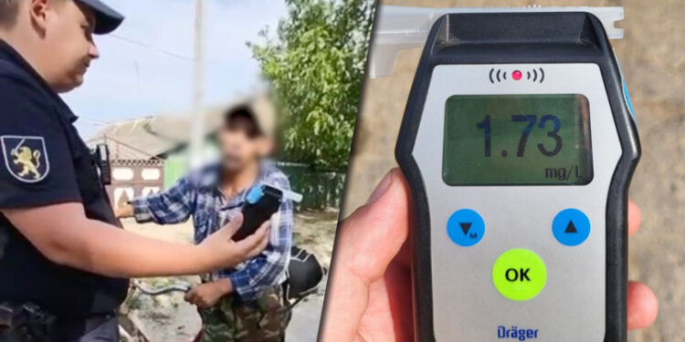 Un biciclist, prins în stare de ebrietate pe o stradă din Căușeni