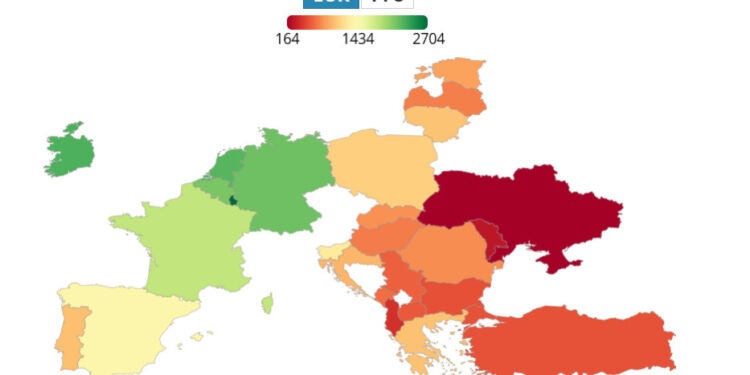 Молдова — среди стран с самыми низкими зарплатами в Европе
