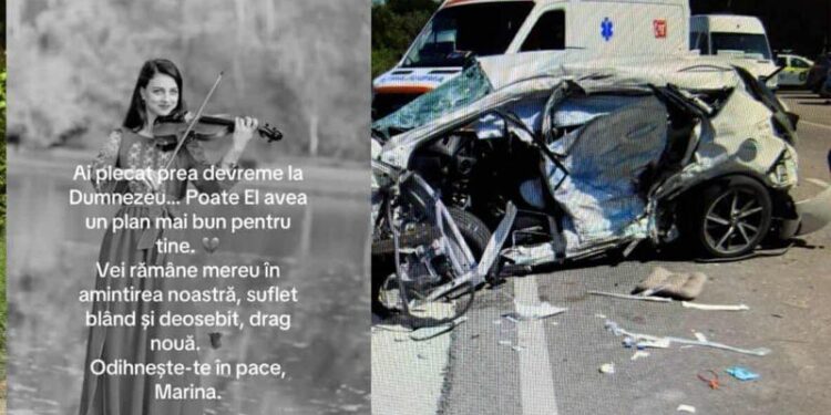 Marina Bulancea, violonista IGSU, condusă pe ultimul drum după accidentul de la Strășeni
