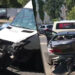 Accident la o intersecție din Capitală: Două automobile, făcute zob