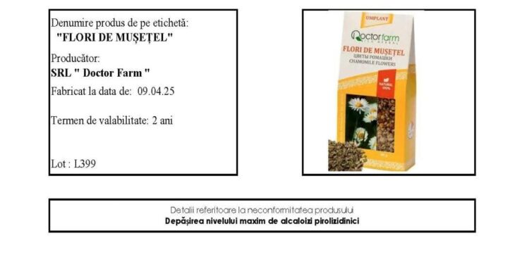 В Молдове из продажи изымают ромашковый чай: превышено содержание токсичных алкалоидов