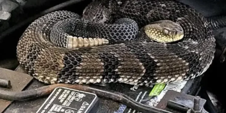 Гремучая змея, обнаружена в автомобиле, привезённом из США в Молдову