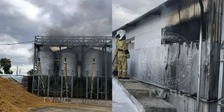 Пожар в животноводческом комплексе на левом берегу Днестра